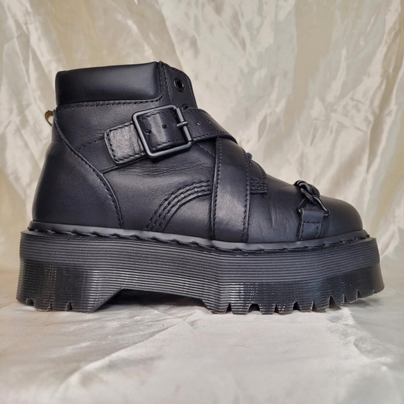 Dr. Martens Beaumann black leather platform ankle boots - Picture 3 of 7
